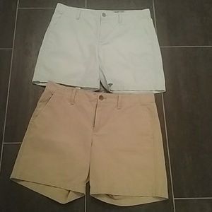 2 pair Gap shorts, approx 6" inseam. 100% cotton.